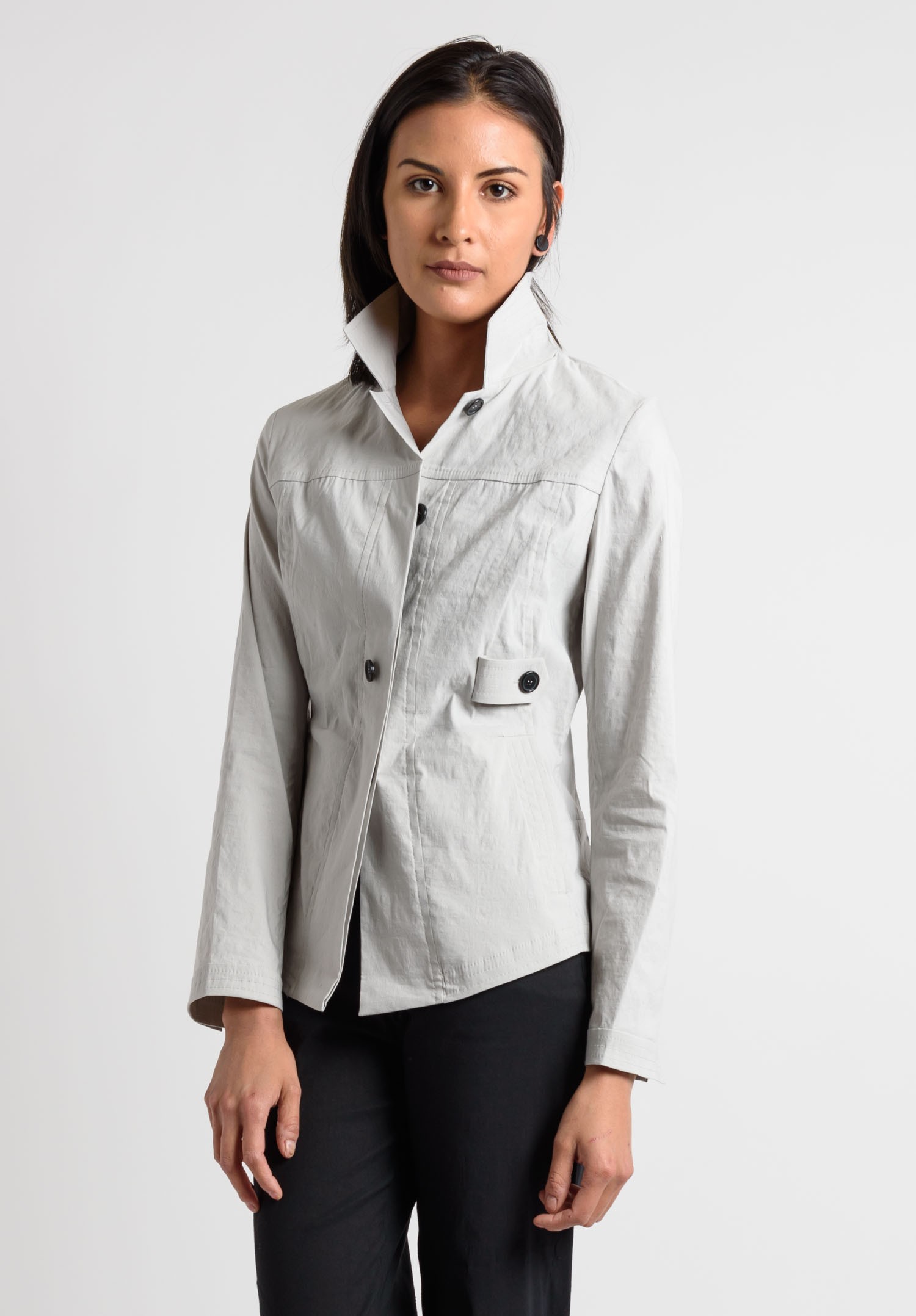 Peter O. Mahler Linen Placket Jacket in Stone | Santa Fe Dry Goods 