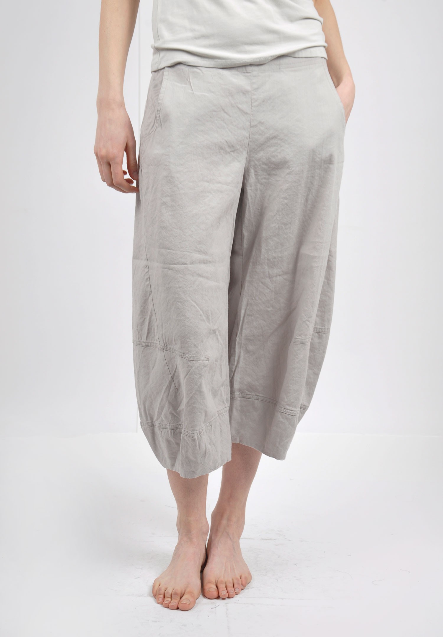 Rundholz Black Label Cropped Wide Taper Harem Pant in Sake Santa Fe