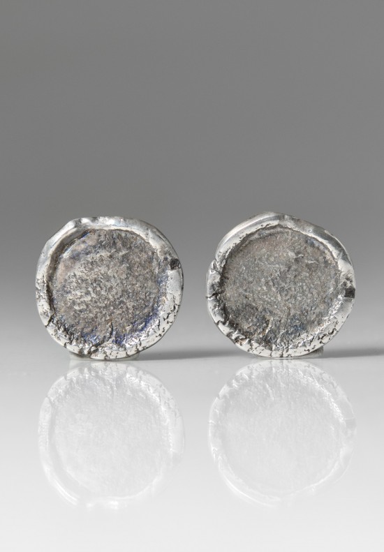Holly Masterson Post Earrings with Large Sterling Silver Disks	