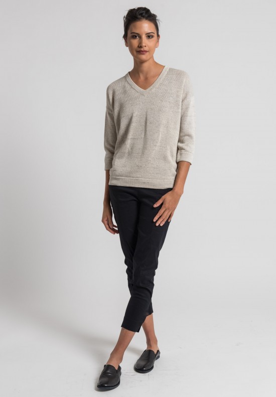 Brunello Cucinelli Shimmer Sweater in Natural	
