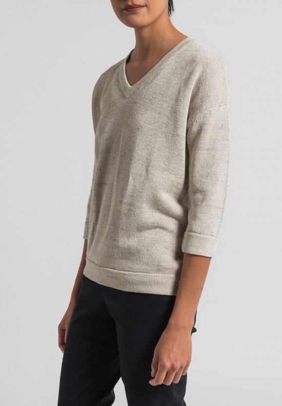 Brunello Cucinelli Shimmer Sweater in Natural	