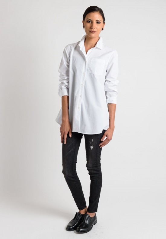 Lareida Cotton Long Sleeve Shirt in White	