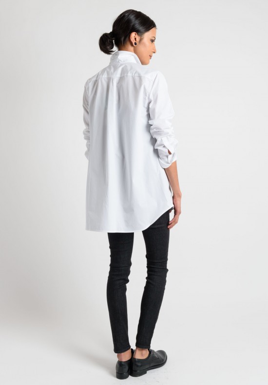 Lareida Cotton Long Sleeve Shirt in White	