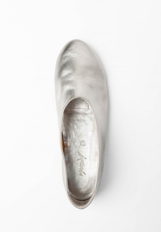 Marsèll Slip-On Flats in Silver	