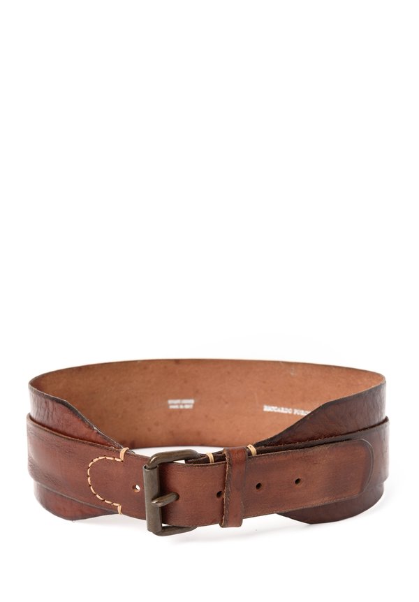 Riccardo Forconi Double Layer Belt in Brown	