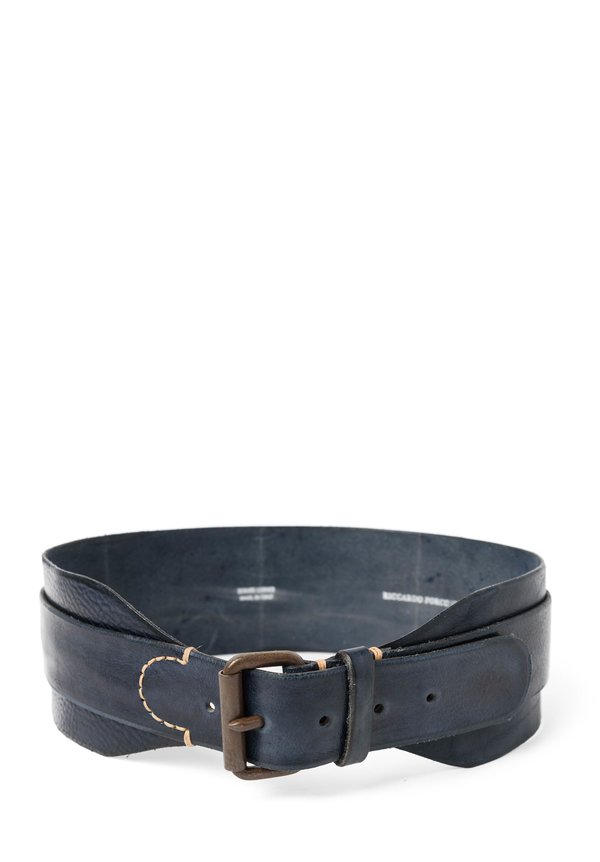 Riccardo Forconi Double Layer Belt in Blue	