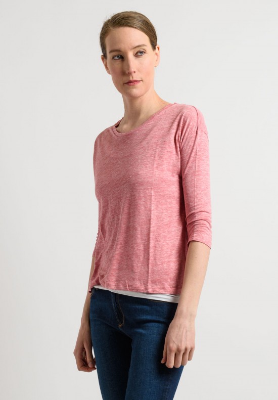 Majestic 3/4 Sleeve Top in Pink
