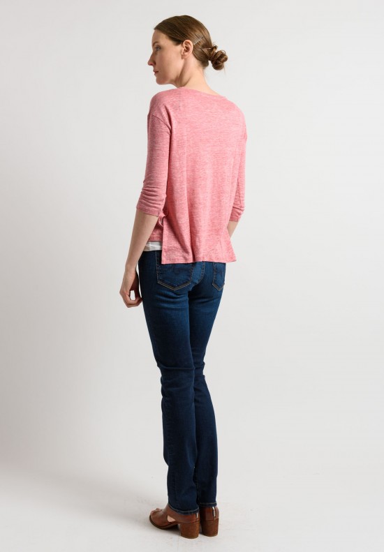 Majestic 3/4 Sleeve Top in Pink
