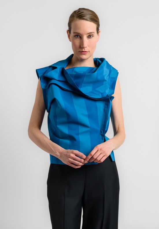 Issey Miyake 132 5. Origami Top in Blue