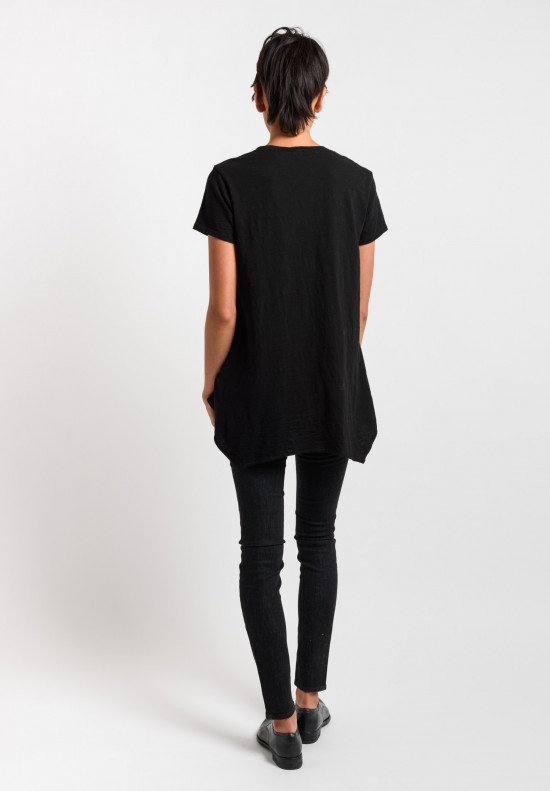 Wilt Asymmetrical Tee with Pocket in Black	