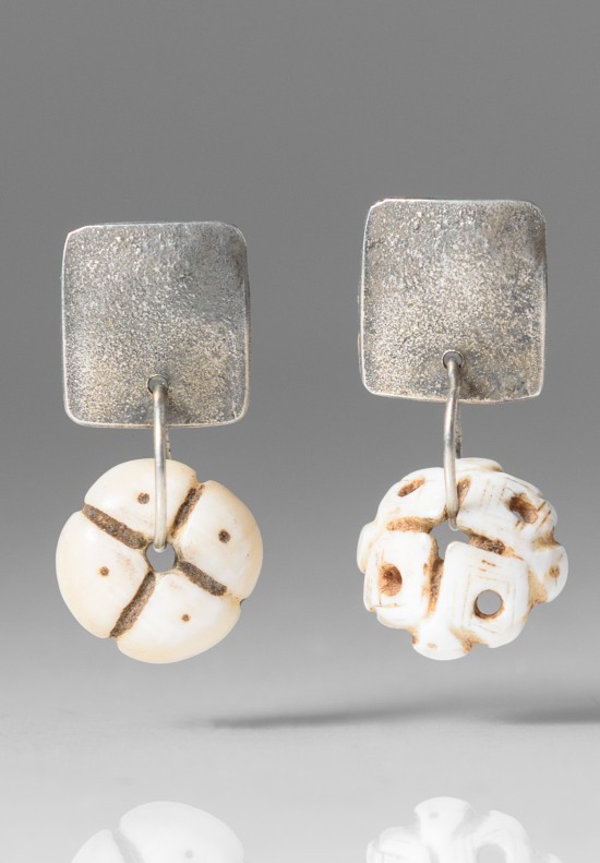Holly Masterson Hand Carved Shell Earrings	