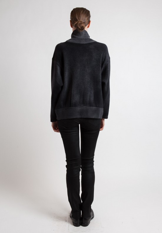 Avant Toi Cowl Neck Sweater in Black	