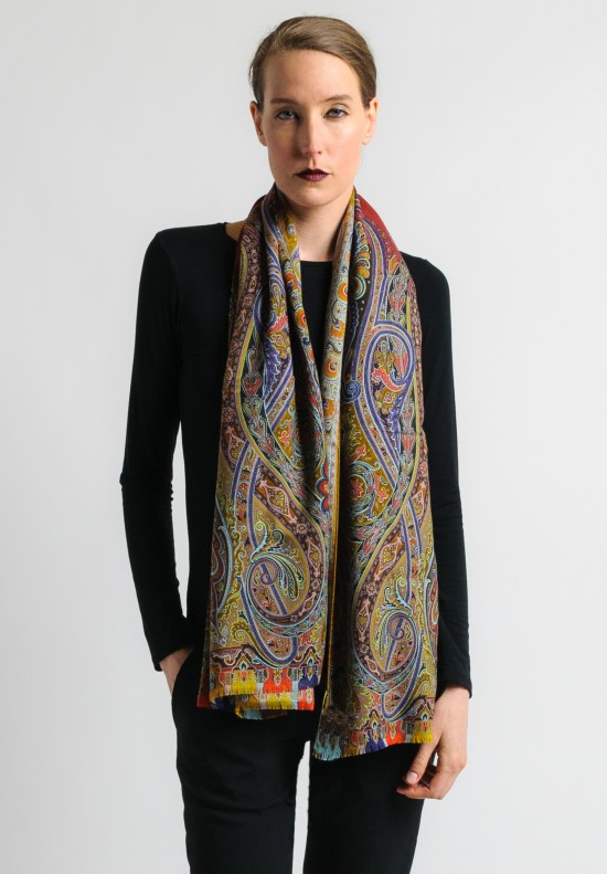 Etro Paisley Scarf in Red	