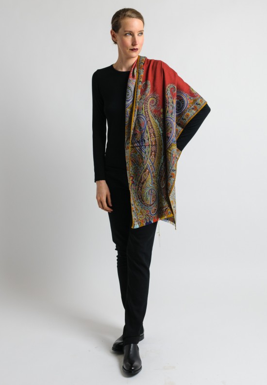 Etro Paisley Scarf in Red	
