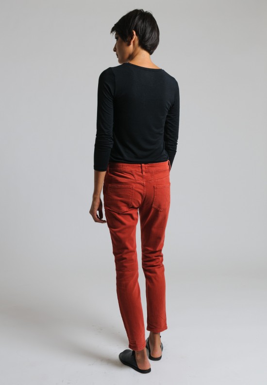 Closed Cropped Narrow Jeans in Brick	