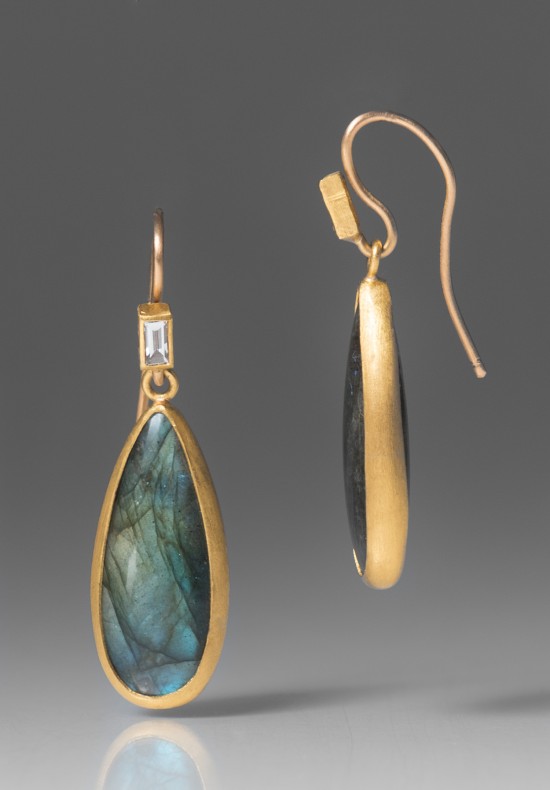 Lika Behar Diamond & Labradorite Pear Drop Earrings	