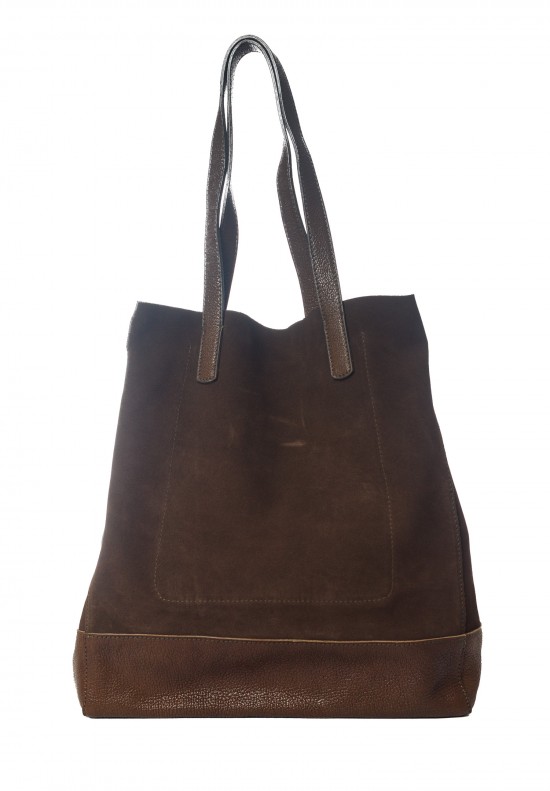 Massimo Palomba Charlie Suede & Leather Tote in Olive