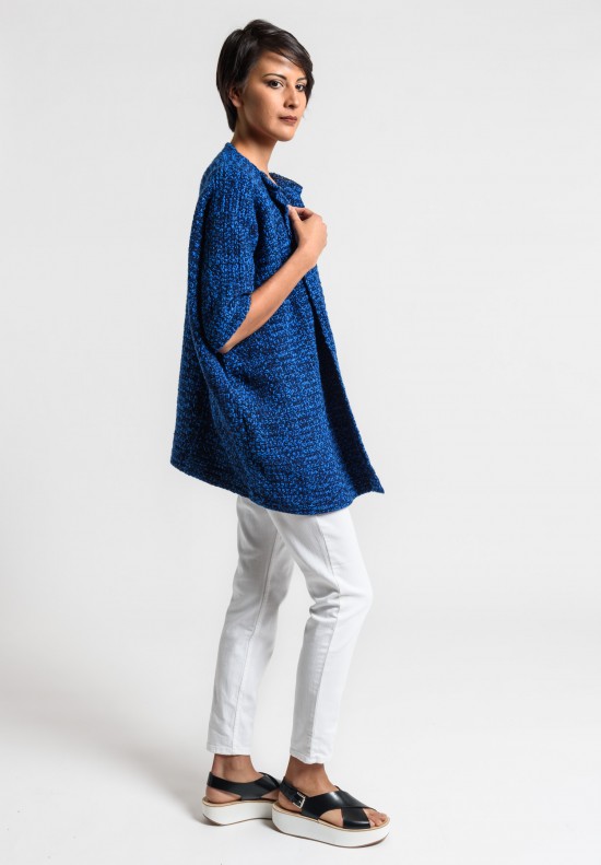 Daniela Gregis Cashmere Knit Jacket in Electric Blue	