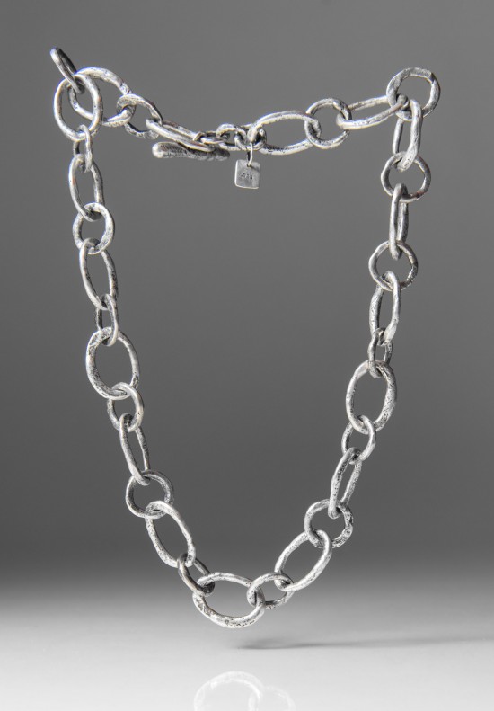 Holly Masterson Oval Silver Link Necklace	
