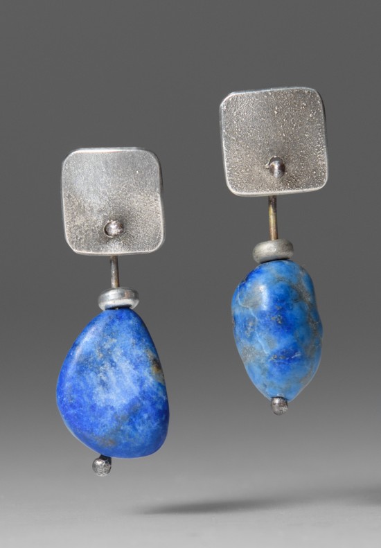 Holly Masterson Lapis Lazuli Nugget Earrings	