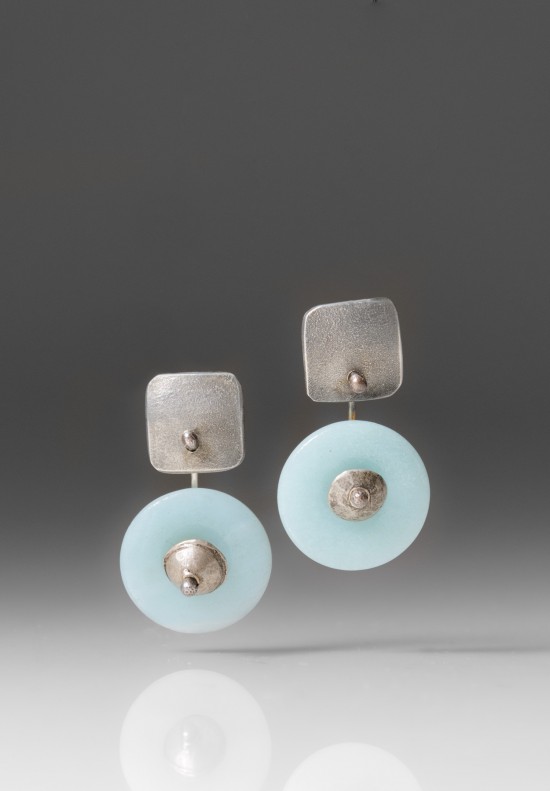 Holly Masterson Amazonite Disk Drop Earrings	