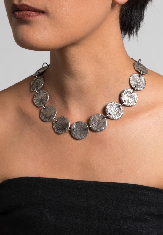 Holly Masterson Large Textured Disk Necklace	