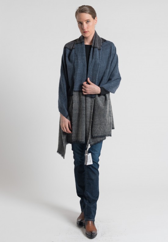 Denis Colomb Dolpo Ndebele Shawl in Grey	