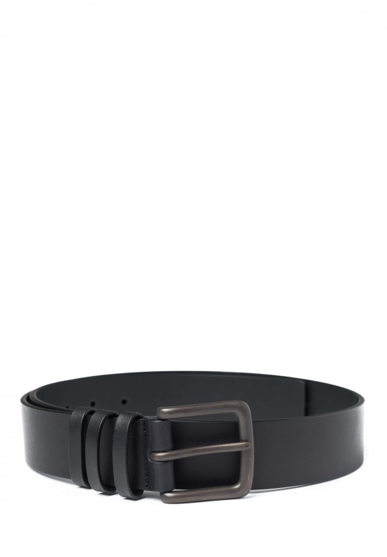 Rundholz Leather Belt in Black	