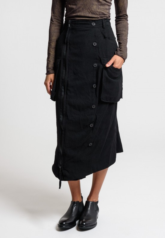 Rundholz Embellished Pencil Skirt in Black	