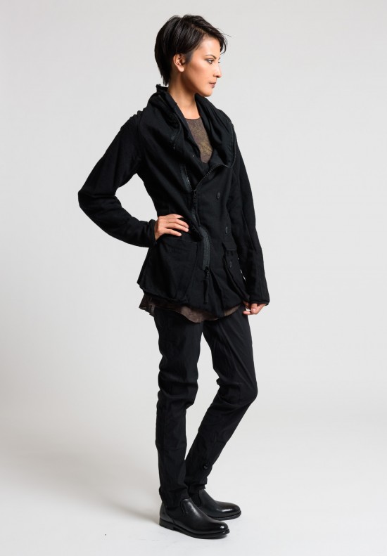 Rundholz Hooded Embellished Jacket in Black	