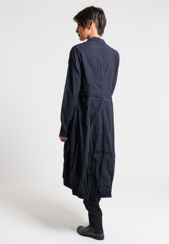 Rundholz Dip Long Jacket Dress in Blue Ink Cloud	