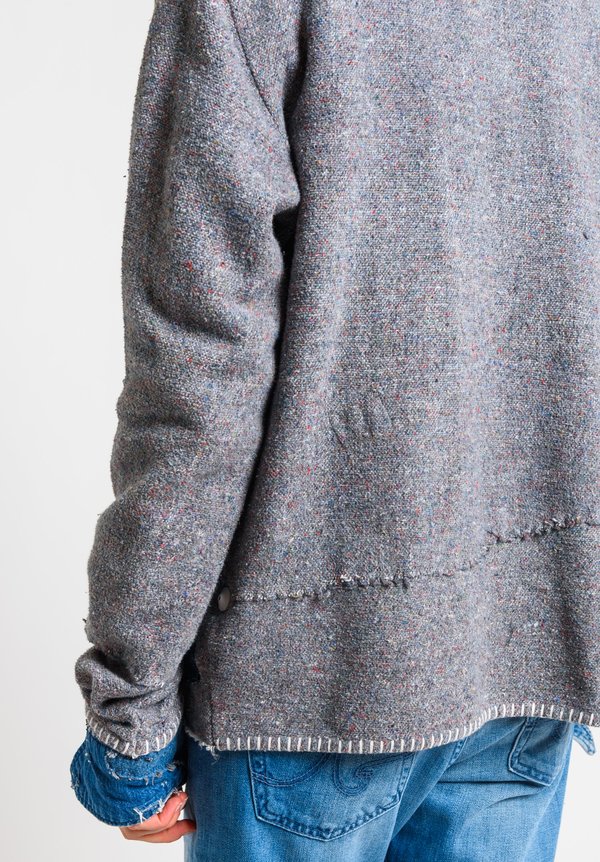 Greg Lauren Vintage Blanket & Boro Kimono Jacket in Indigo/Grey	