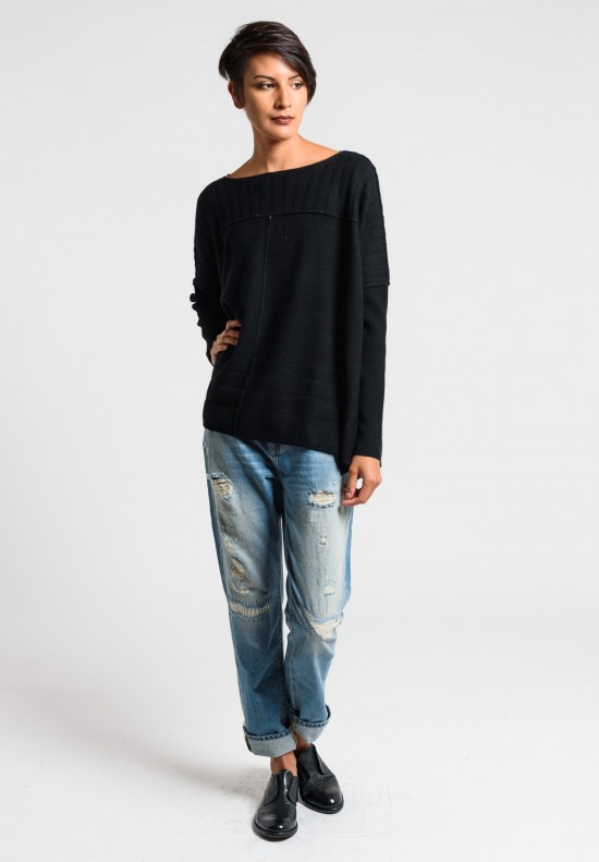 Paychi Guh Slim Sleeve Sweater in Black	
