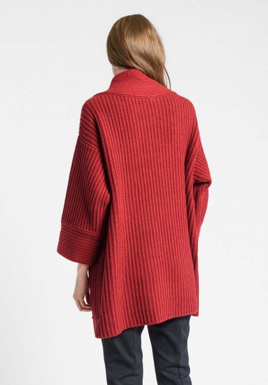 Akris Ribbed Cashmere Turtleneck Sweater in Miracle Berry	