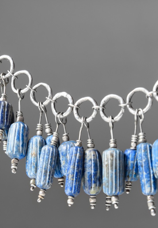 Holly Masterson Ancient Incised Lapis Lazuli Necklace	
