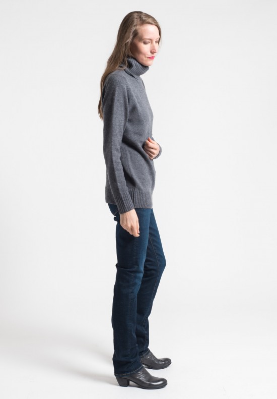 Pauw Wool/Cashmere Turtleneck Sweater in Grey	
