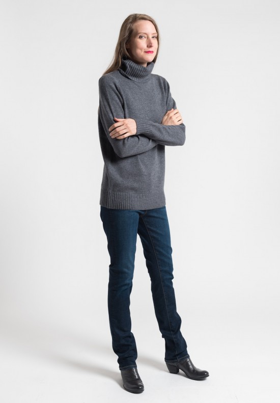Pauw Wool/Cashmere Turtleneck Sweater in Grey	
