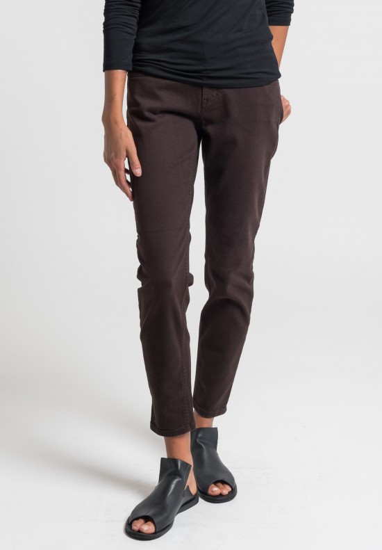 Closed Baker Cropped Narrow Jeans in Chestnut	