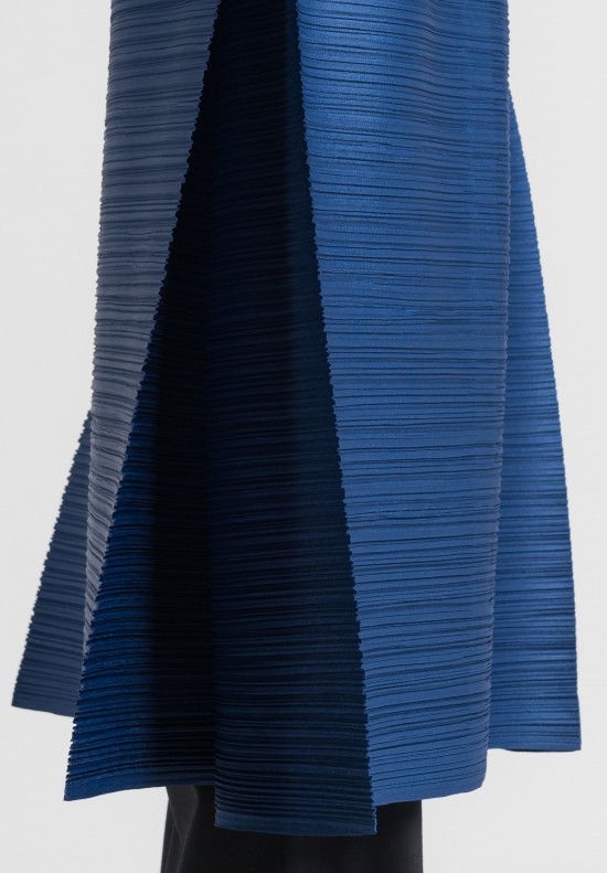 Issey Miyake Pleats Please Edgy Bounce Dress in Blue	