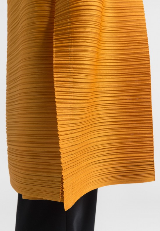 Issey Miyake Pleats Please Edgy Bounce Dress in Marigold	