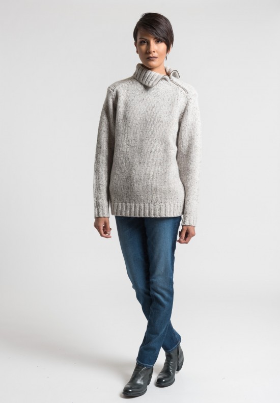 Pauw Chunky Knit Turtleneck in Natural	