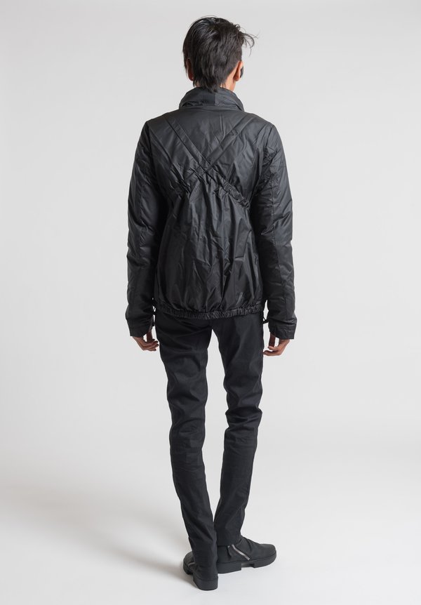 Rundholz Black Label Stand Collar Puffy Jacket in Black	