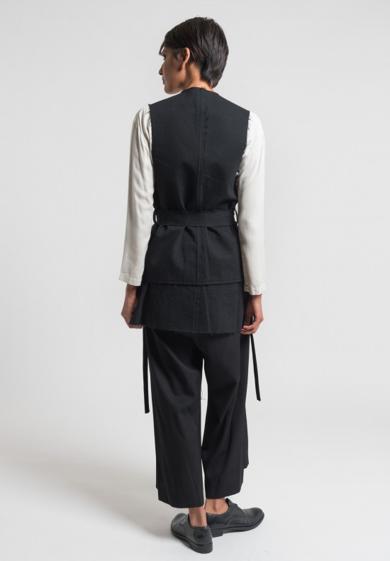 	Damir Doma Giotto Belted Vest in Coal