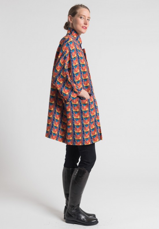 Daniela Gregis Wool Special Print Jacket in Multi Pattern	