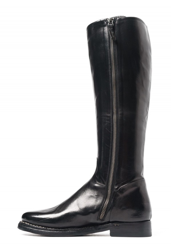 Silvano Sassetti Knee High Riding Boots in Black	