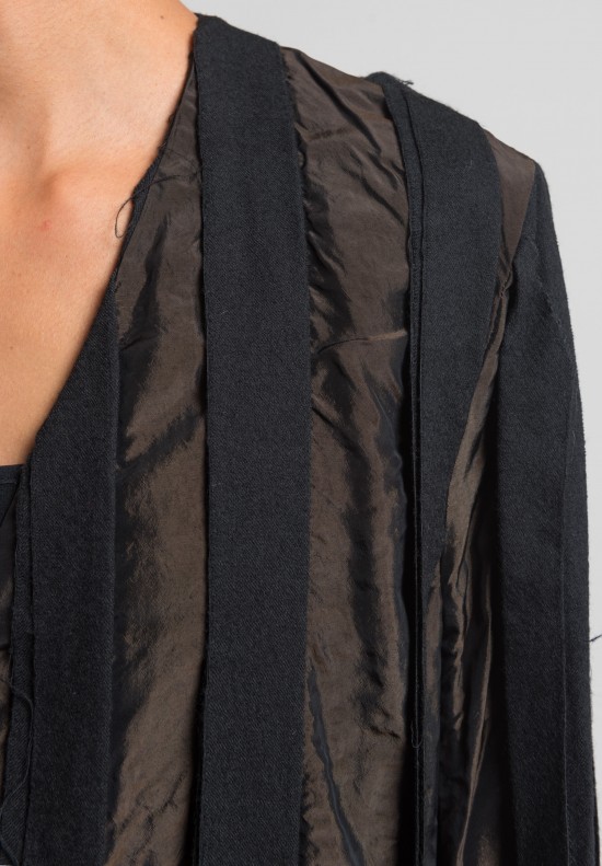 Uma Wang Spia Jacket in Tan/Black	