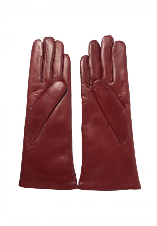 Hestra Cashmere Lined Hairsheep Gloves in Dark Red