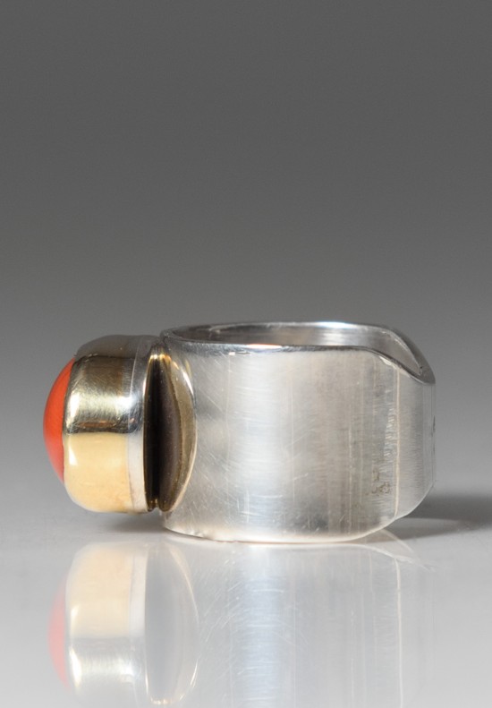 Greig Porter Oval Coral Ring	