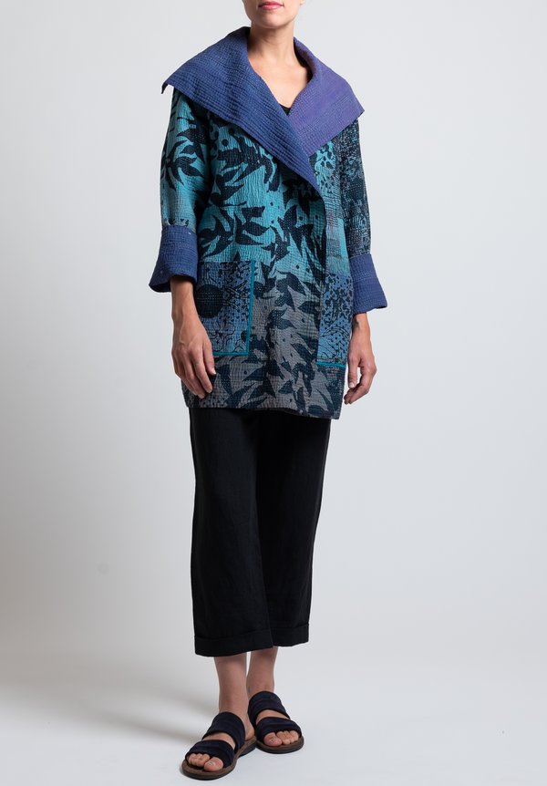 Mieko Mintz 4-Layer Twilight Print Jacket in Blue	