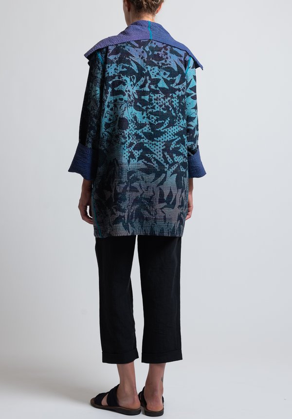 Mieko Mintz 4-Layer Twilight Print Jacket in Blue	